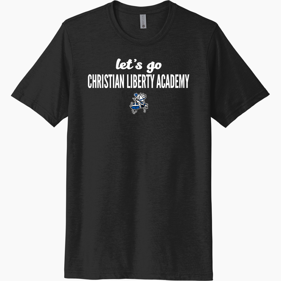 CHRISTIAN LIBERTY ACADEMY CHARGERS <span class="pdp-name-mascot">CHRISTIAN LIBERTY ACADEMY CHARGERS</span> Next Level Unisex Poly/Cotton Tee