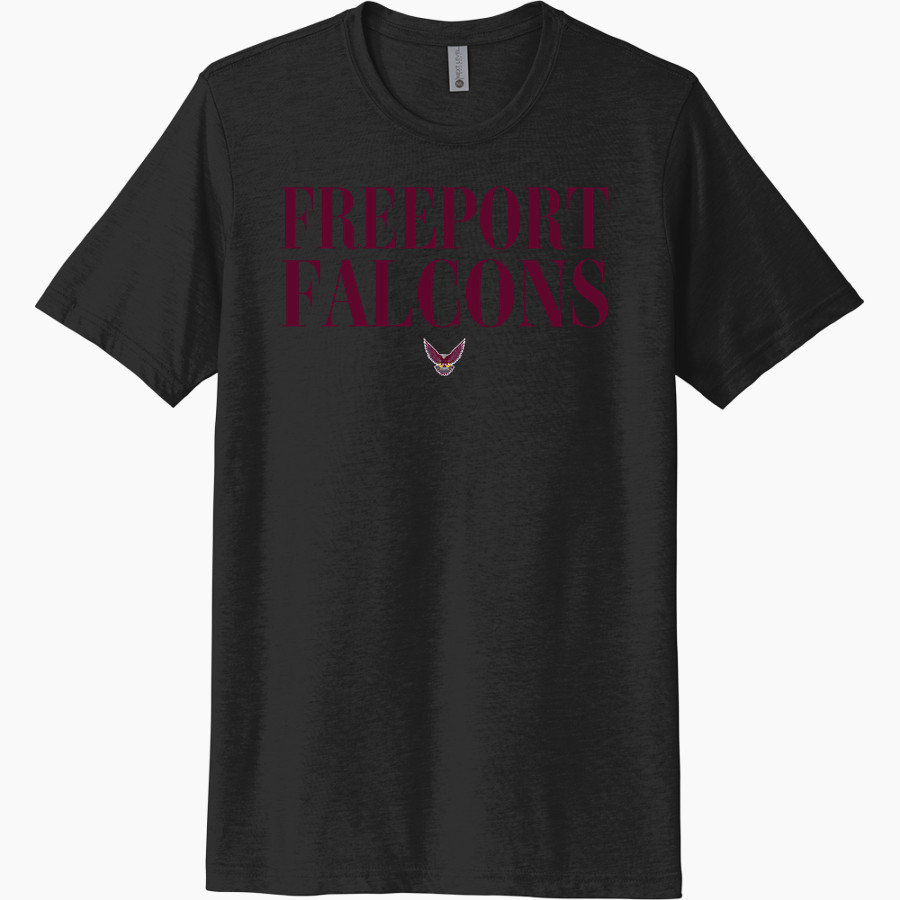 FREEPORT HIGH SCHOOL FALCONS <span class="pdp-name-mascot">FREEPORT FALCONS</span> Next Level Unisex Poly/Cotton Tee