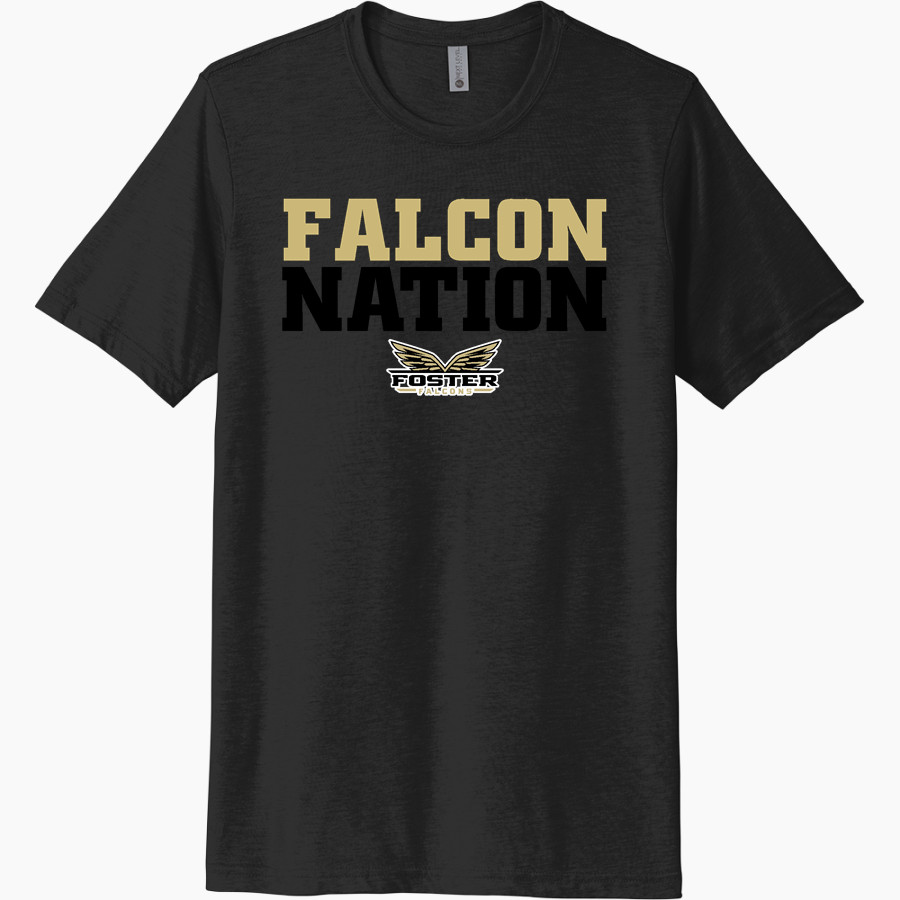 FOSTER HIGH SCHOOL FALCONS <span class="pdp-name-mascot">FOSTER FALCONS</span> Next Level Unisex Poly/Cotton Tee