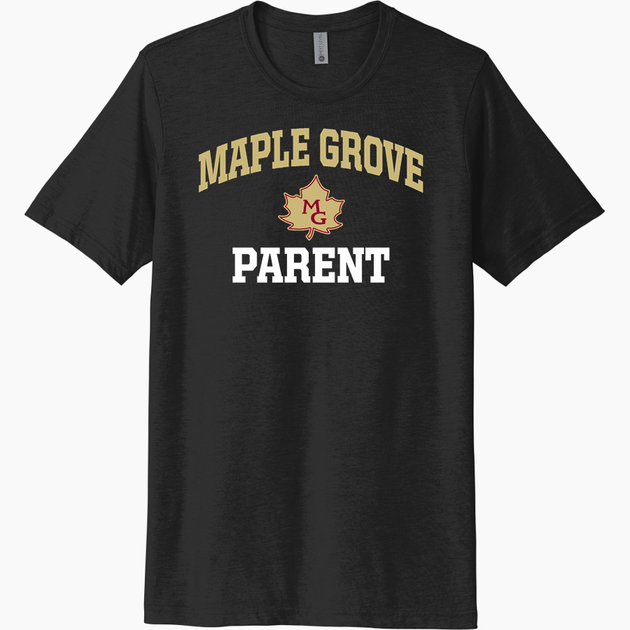 Maple Grove Crimson <span class="pdp-name-mascot">Maple Grove Crimson</span> Next Level Unisex Poly/Cotton Tee