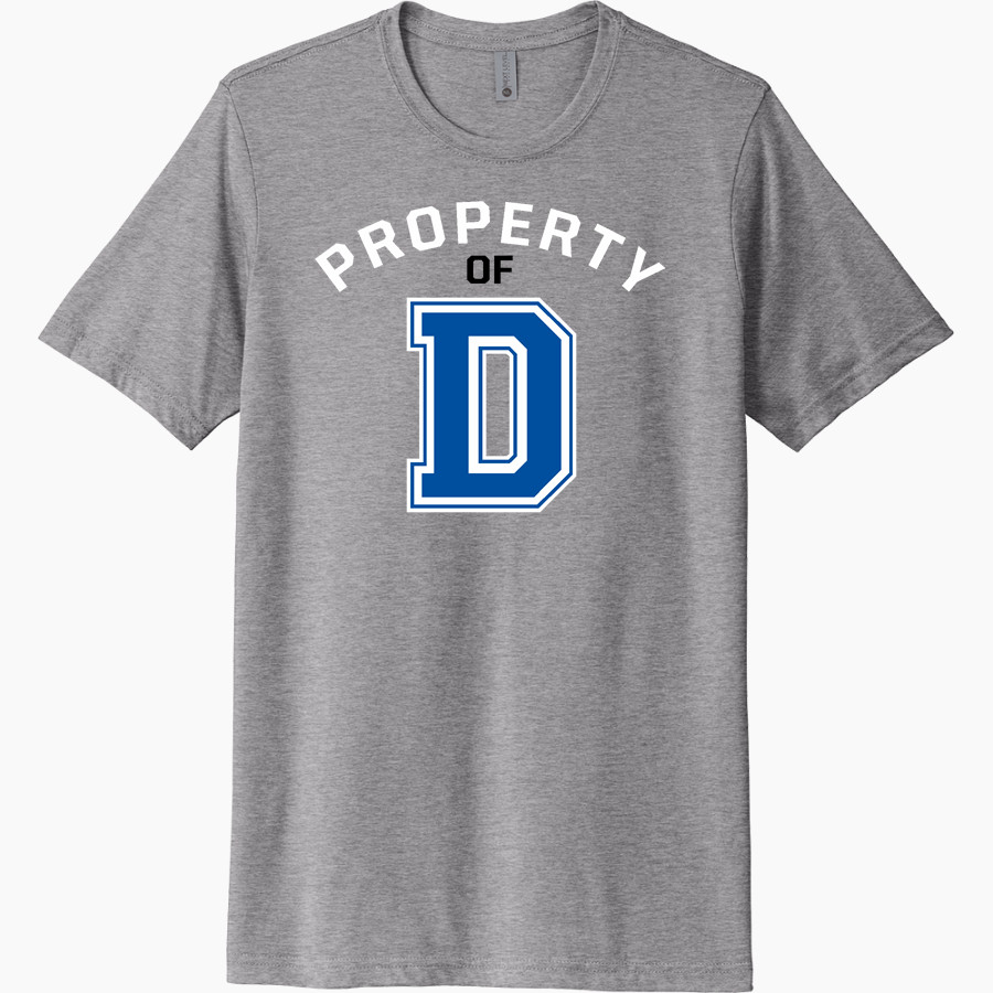 DAVIS SENIOR HIGH SCHOOL BLUE DEVILS <span class="pdp-name-mascot">DAVIS BLUE DEVILS</span> Next Level Unisex Poly/Cotton Tee