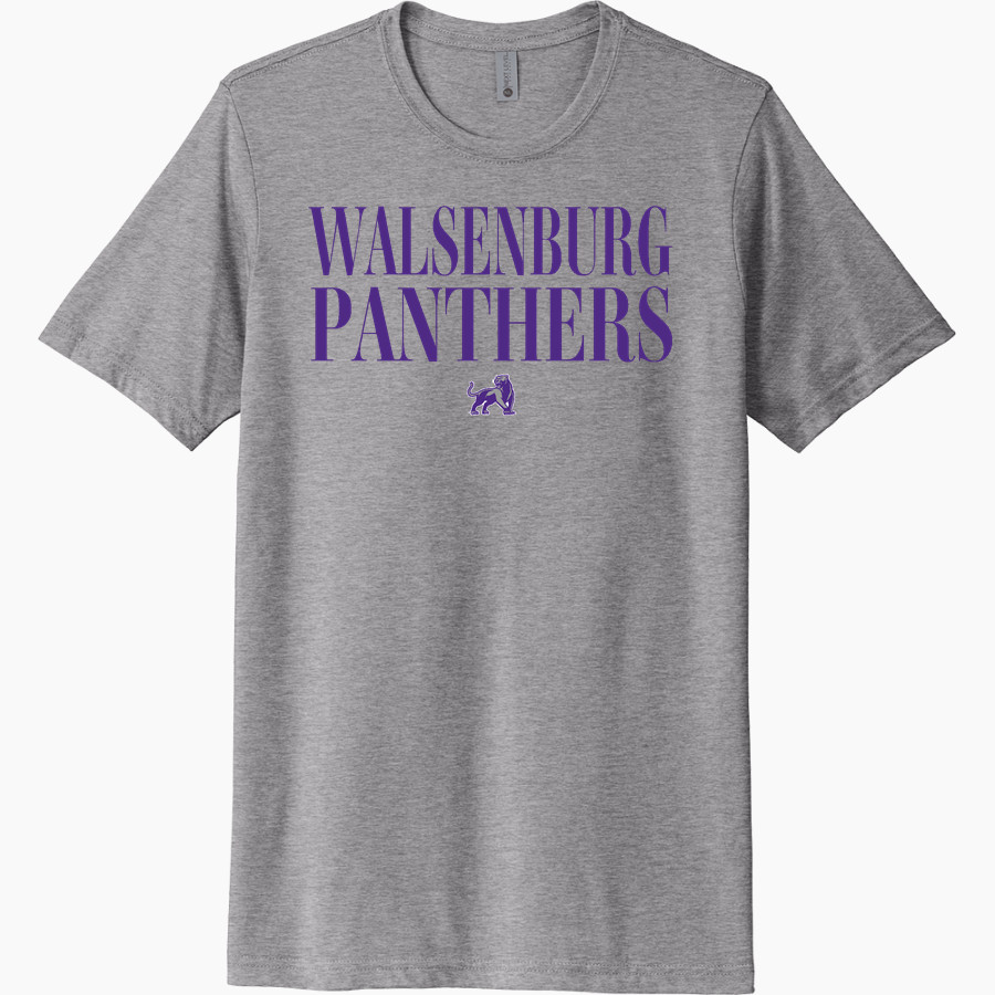 Walsenburg JR SR High School PANTHERS Next Level Unisex Poly/Cotton Tee