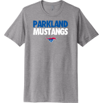 PARKLAND HIGH SCHOOL MUSTANGS <span class="pdp-name-mascot">PARKLAND MUSTANGS</span> Next Level Apparel Unisex Poly/Cotton Tee Front Thumbnail