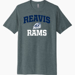 REAVIS HIGH SCHOOL RAMS Next Level Unisex Poly/Cotton Tee Front Thumbnail