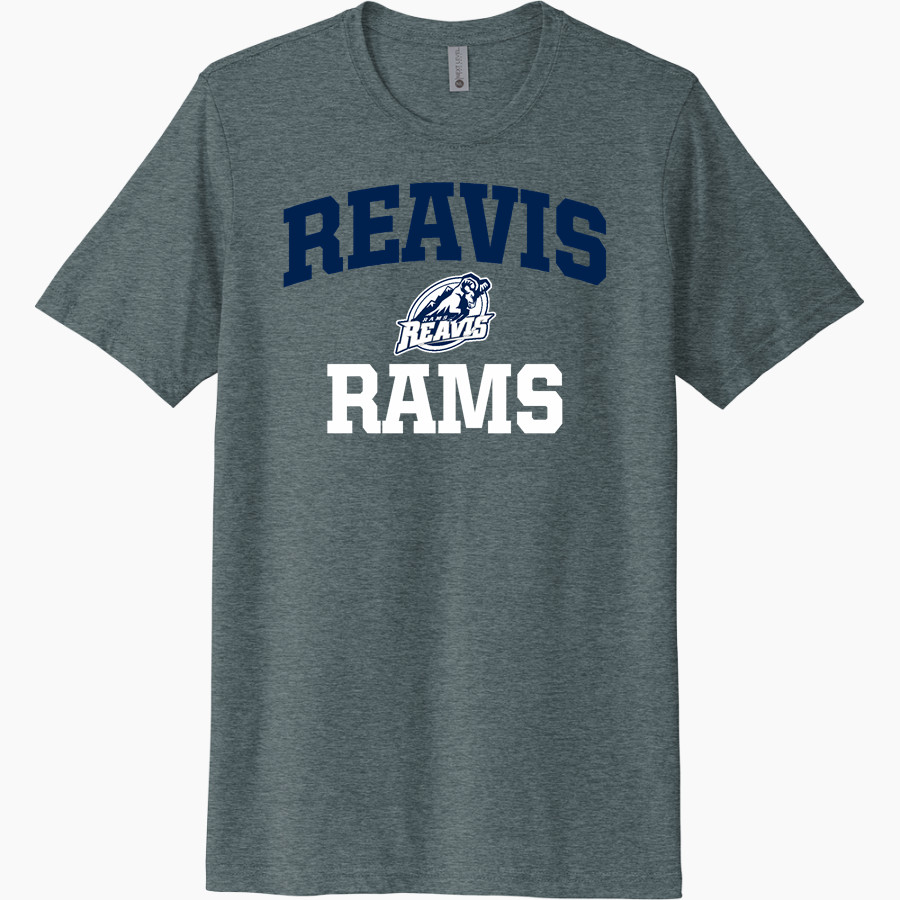 REAVIS HIGH SCHOOL RAMS Next Level Unisex Poly/Cotton Tee