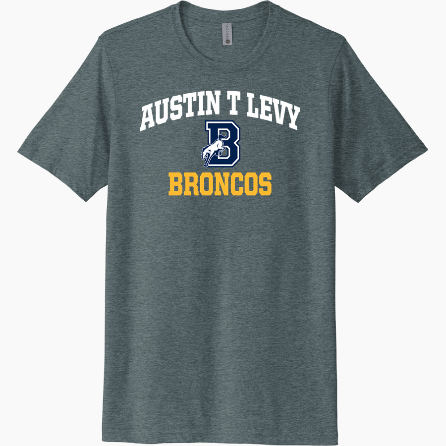 Austin T Levy Broncos <span class="pdp-name-mascot">Austin T Levy Broncos</span> Next Level Unisex Poly/Cotton Tee