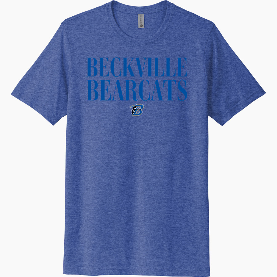 BECKVILLE HIGH SCHOOL BEARCATS <span class="pdp-name-mascot">BECKVILLE BEARCATS</span> Next Level Unisex Poly/Cotton Tee
