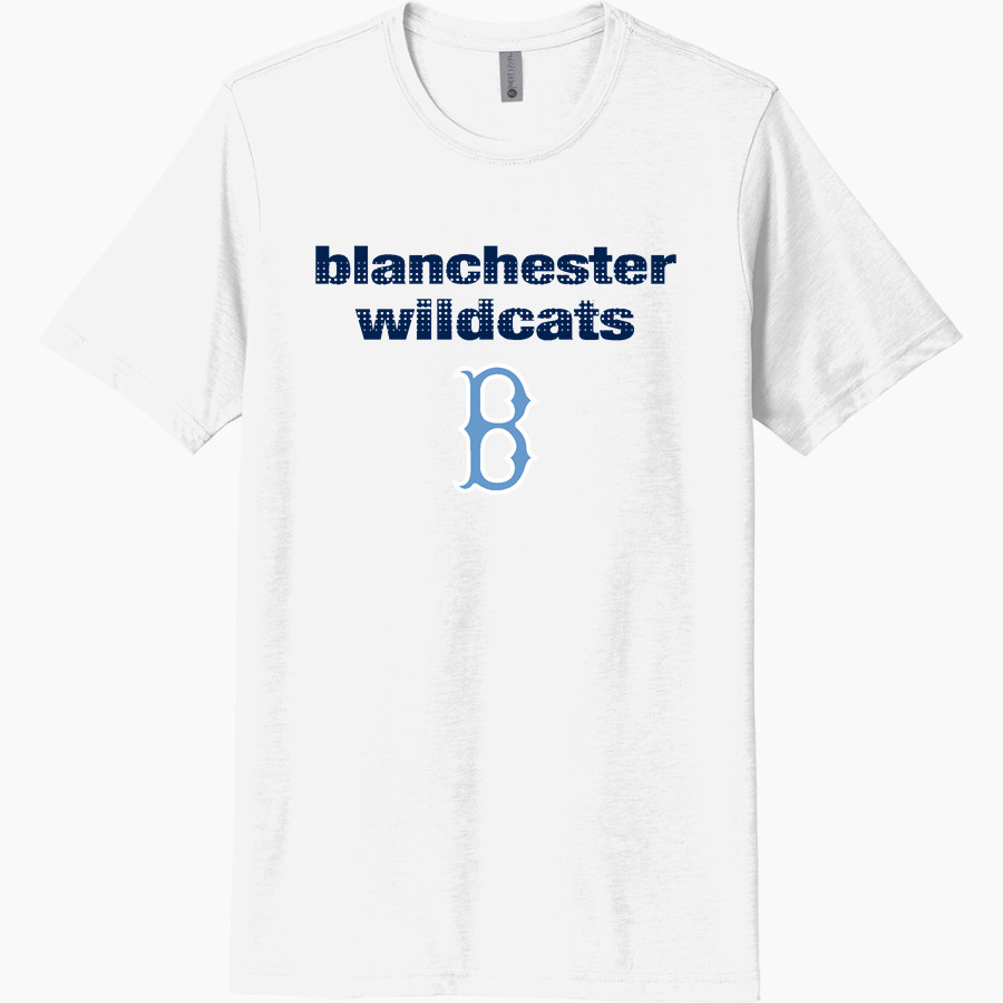 BLANCHESTER HIGH SCHOOL WILDCATS <span class="pdp-name-mascot">BLANCHESTER WILDCATS</span> Next Level Unisex Poly/Cotton Tee