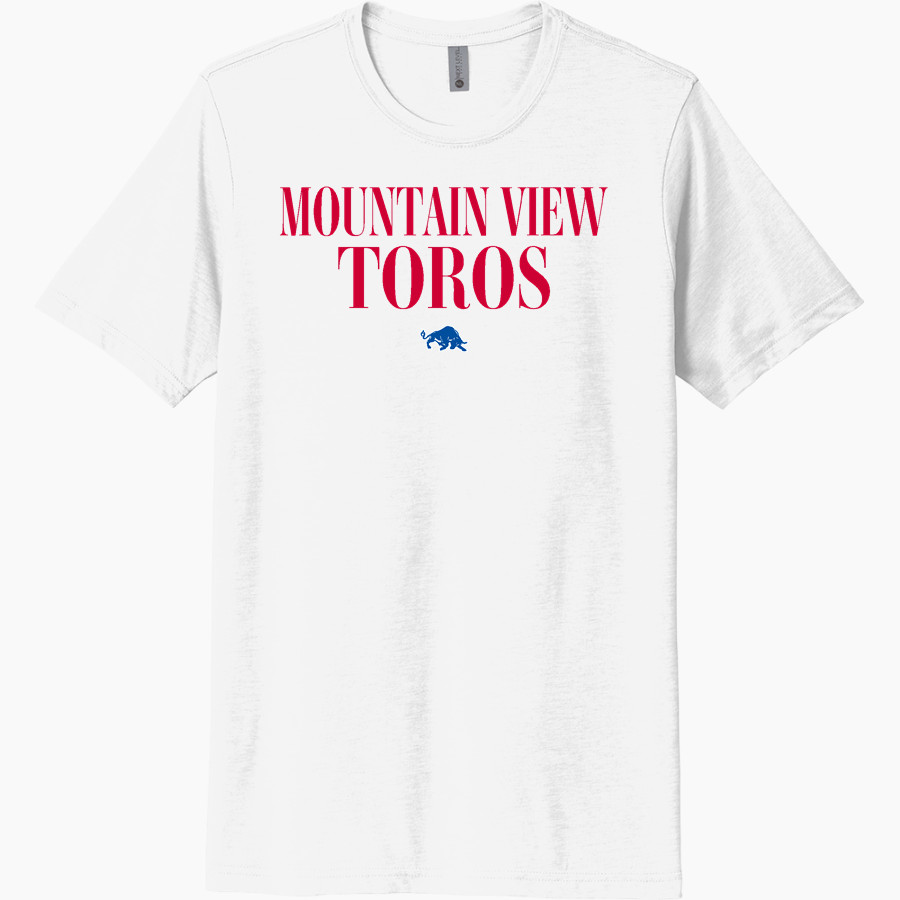 MOUNTAIN VIEW HIGH SCHOOL TOROS <span class="pdp-name-mascot">MOUNTAIN VIEW TOROS</span> Next Level Unisex Poly/Cotton Tee