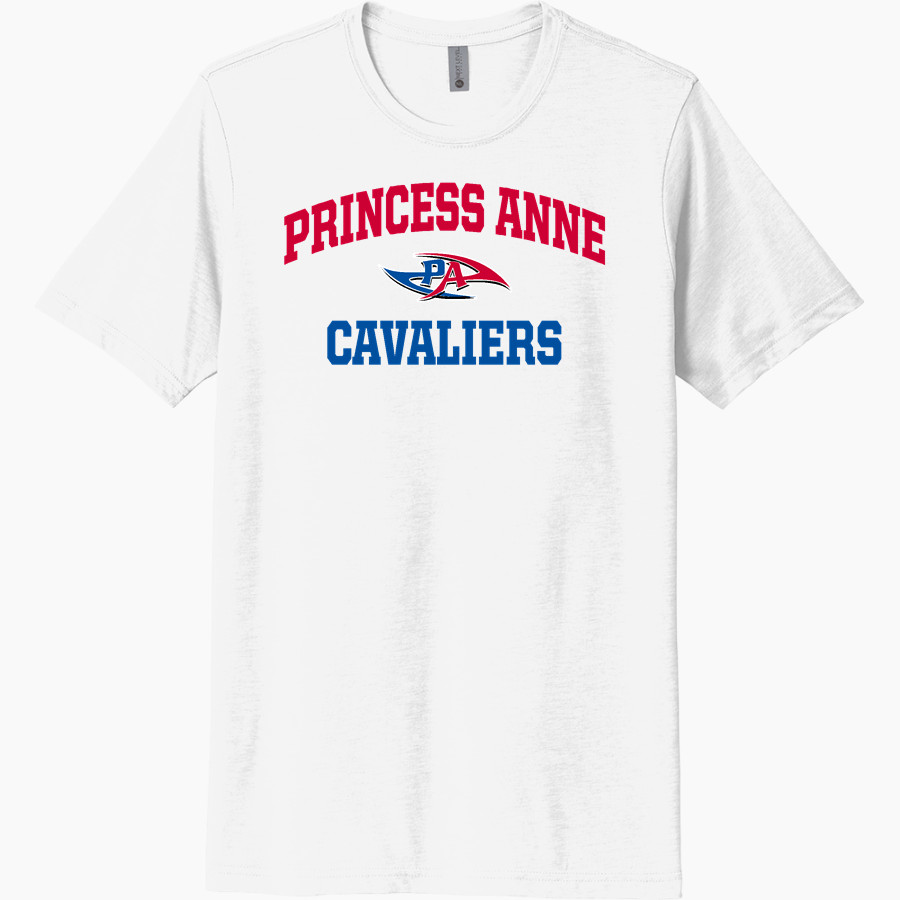 PRINCESS ANNE HIGH SCHOOL CAVALIERS <span class="pdp-name-mascot">PRINCESS ANNE CAVALIERS</span> Next Level Unisex Poly/Cotton Tee