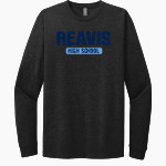 REAVIS HIGH SCHOOL RAMS Next Level Apparel CVC Unisex Long Sleeve Tee Front Thumbnail