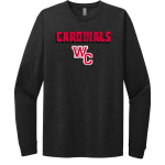 WOODLAND CHRISTIAN SCHOOL CARDINALS <span class="pdp-name-mascot">WOODLAND CARDINALS</span> Next Level Apparel CVC Unisex Long Sleeve Tee Front Thumbnail
