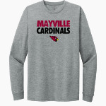 MAYVILLE HIGH SCHOOL CARDINALS Next Level Apparel CVC Unisex Long Sleeve Tee Front Thumbnail