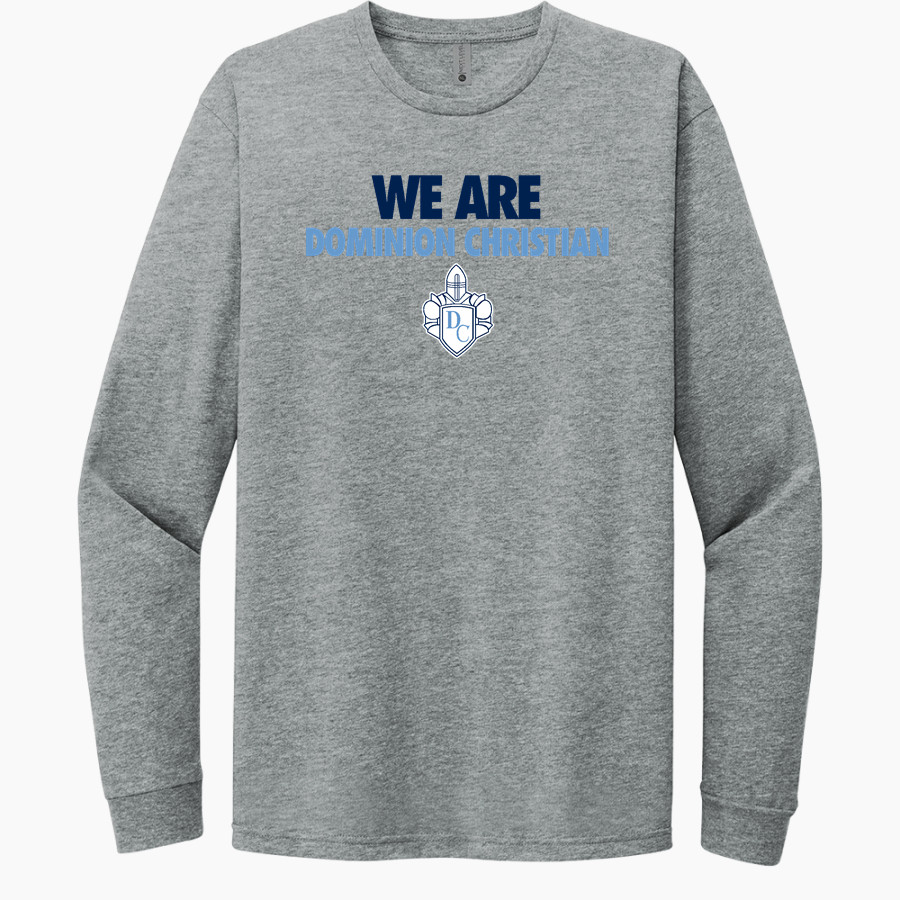 DOMINION CHRISTIAN HIGH SCHOOL KNIGHTS <span class="pdp-name-mascot">DOMINION CHRISTIAN KNIGHTS</span> Next Level Apparel CVC Unisex Long Sleeve Tee