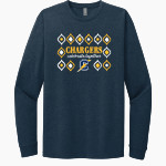 CRESTWOOD HIGH SCHOOL CHARGERS Next Level Apparel CVC Unisex Long Sleeve Tee Front Thumbnail