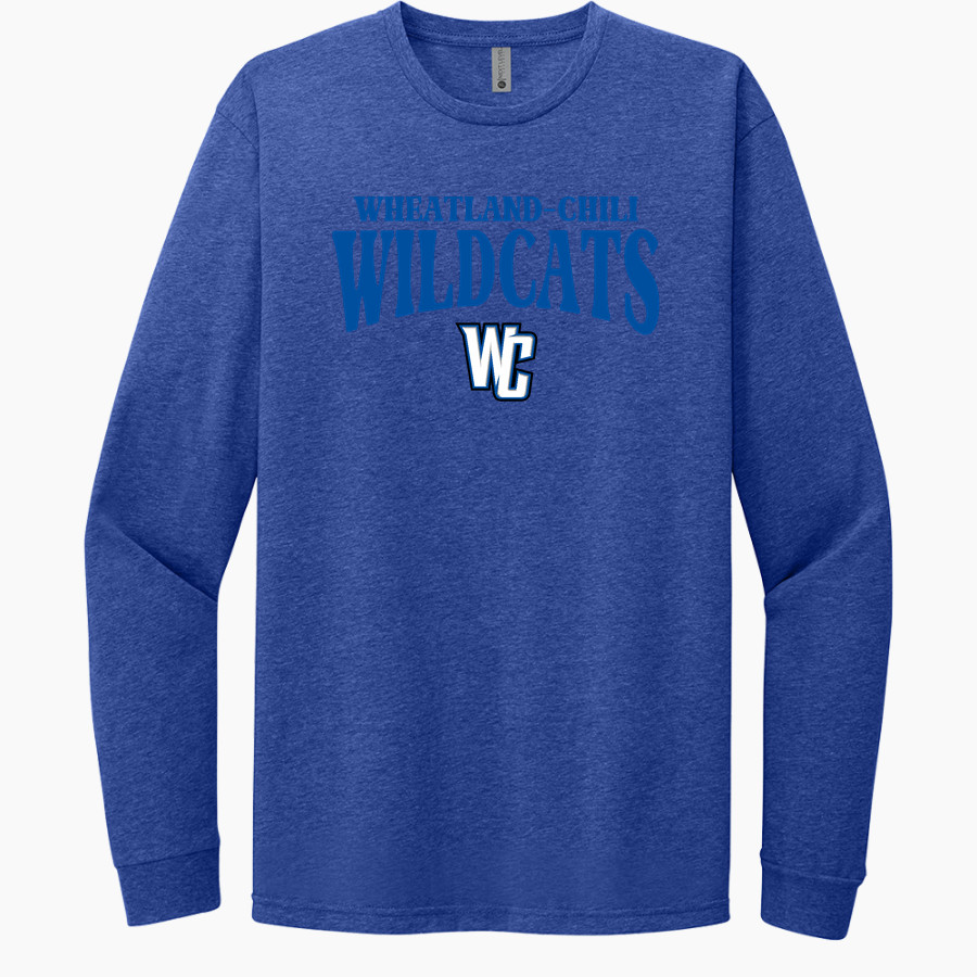 Wheatland-Chili Wildcats Next Level Apparel CVC Unisex Long Sleeve Tee