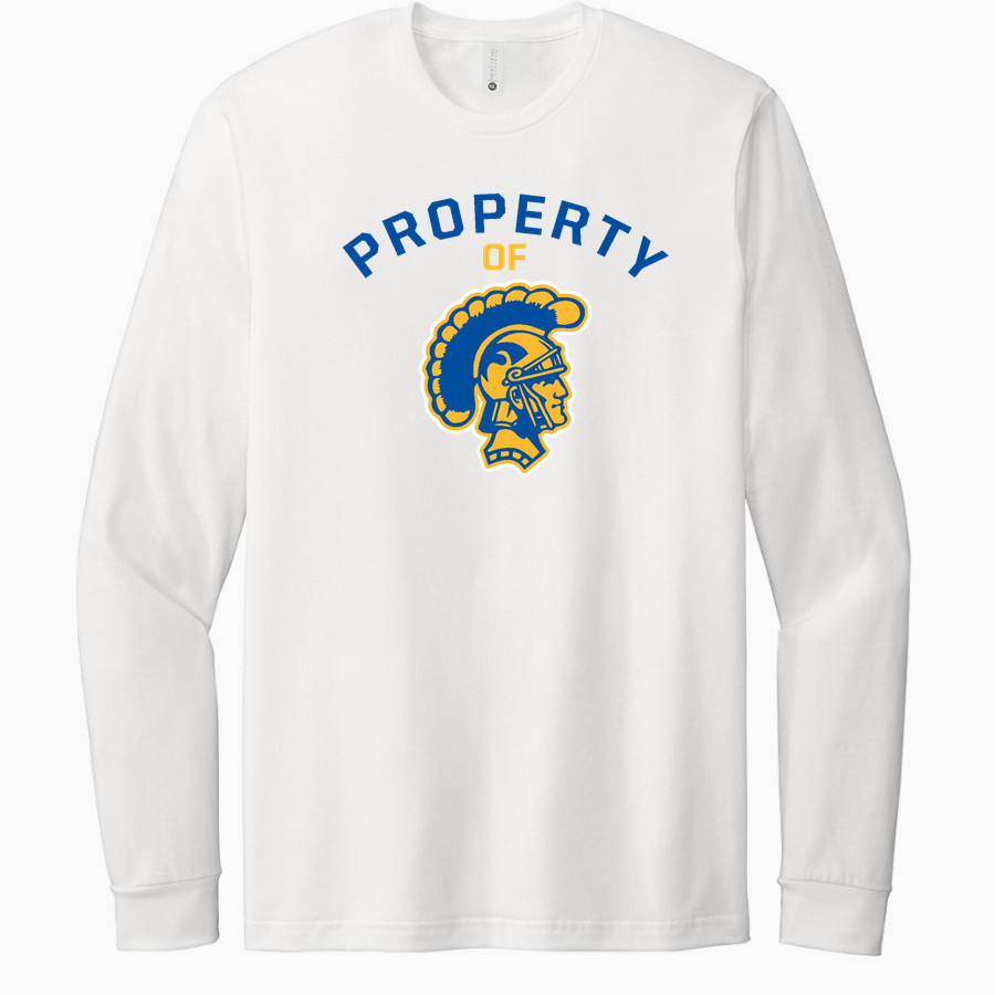 HIGHLAND HIGH SCHOOL TROJANS <span class="pdp-name-mascot">HIGHLAND TROJANS</span> Next Level Apparel CVC Unisex Long Sleeve Tee