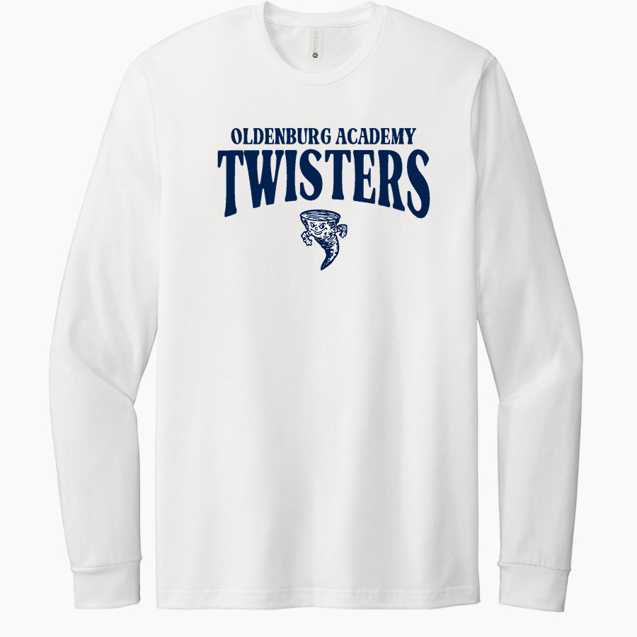 OLDENBURG ACADEMY TWISTERS <span class="pdp-name-mascot">OLDENBURG ACADEMY TWISTERS</span> Next Level Apparel CVC Unisex Long Sleeve Tee