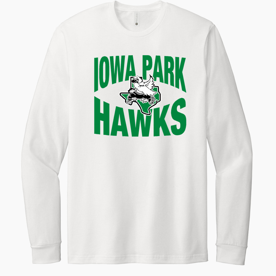 IOWA PARK HIGH SCHOOL HAWKS Next Level Apparel CVC Unisex Long Sleeve Tee