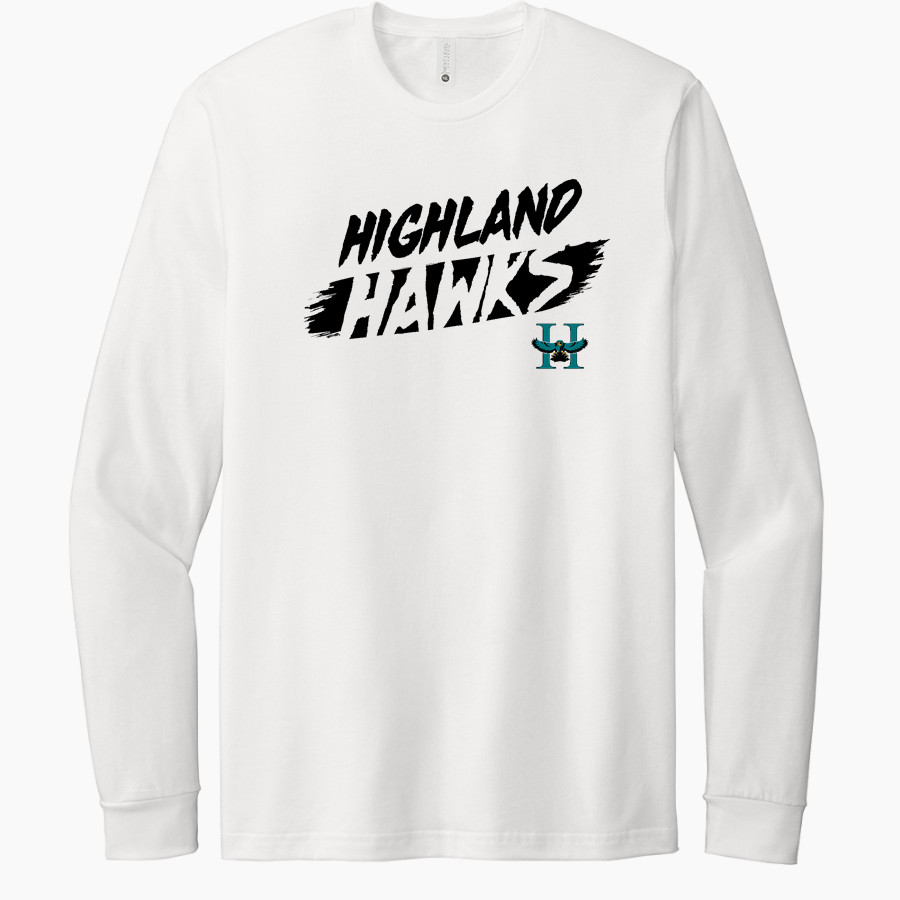 Highland Hawks <span class="pdp-name-mascot">Highland Hawks</span> Next Level Apparel CVC Unisex Long Sleeve Tee