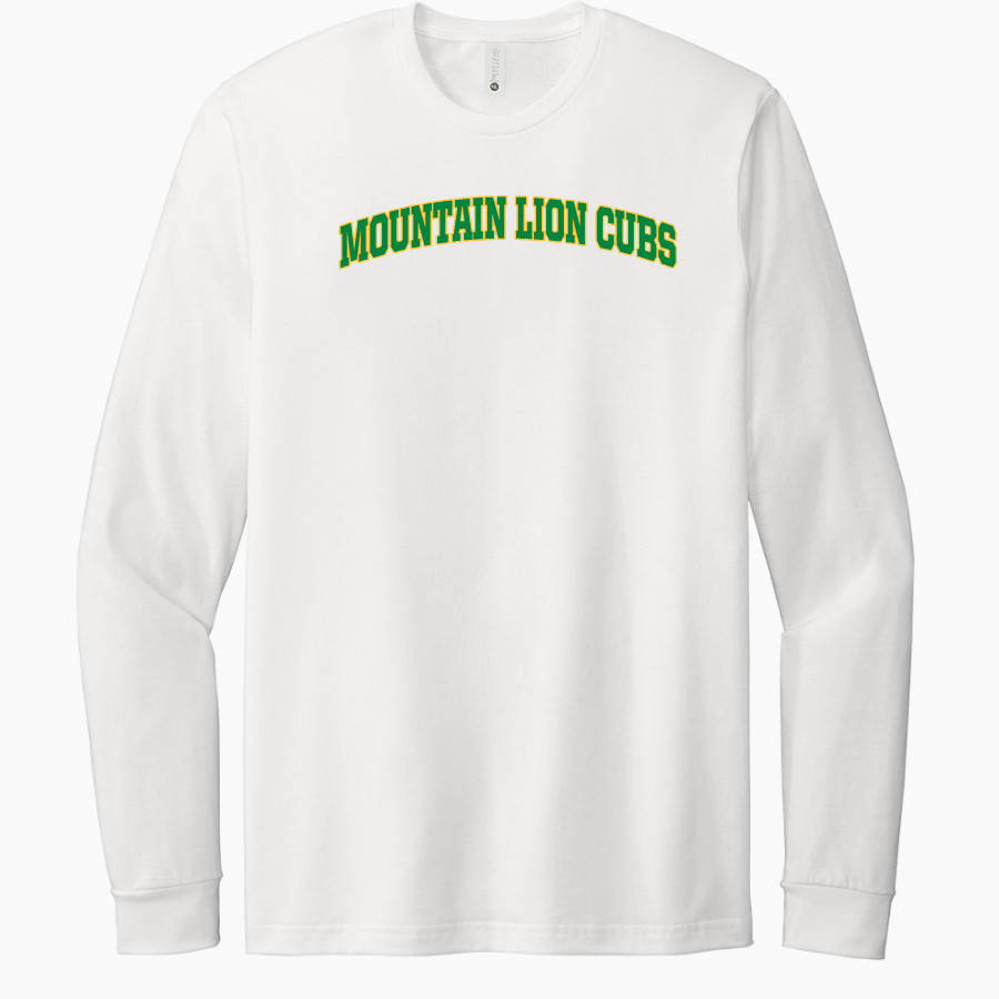 Methow Valley Elementary Mountain Lion Cubs <span class="pdp-name-mascot">Methow Valley Elementary School Mountain Lion Cubs</span> Next Level Apparel CVC Unisex Long Sleeve Tee