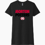 Morton Potters <span class="pdp-name-mascot">Morton Potters</span> Next Level Women's CVC Tee Front Thumbnail