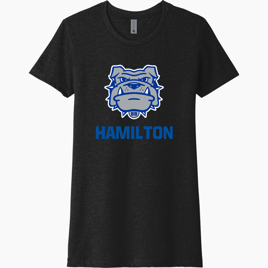 Hamilton Big Blue <span class="pdp-name-mascot">Hamilton Bull Dogs</span> Next Level Women's CVC Tee