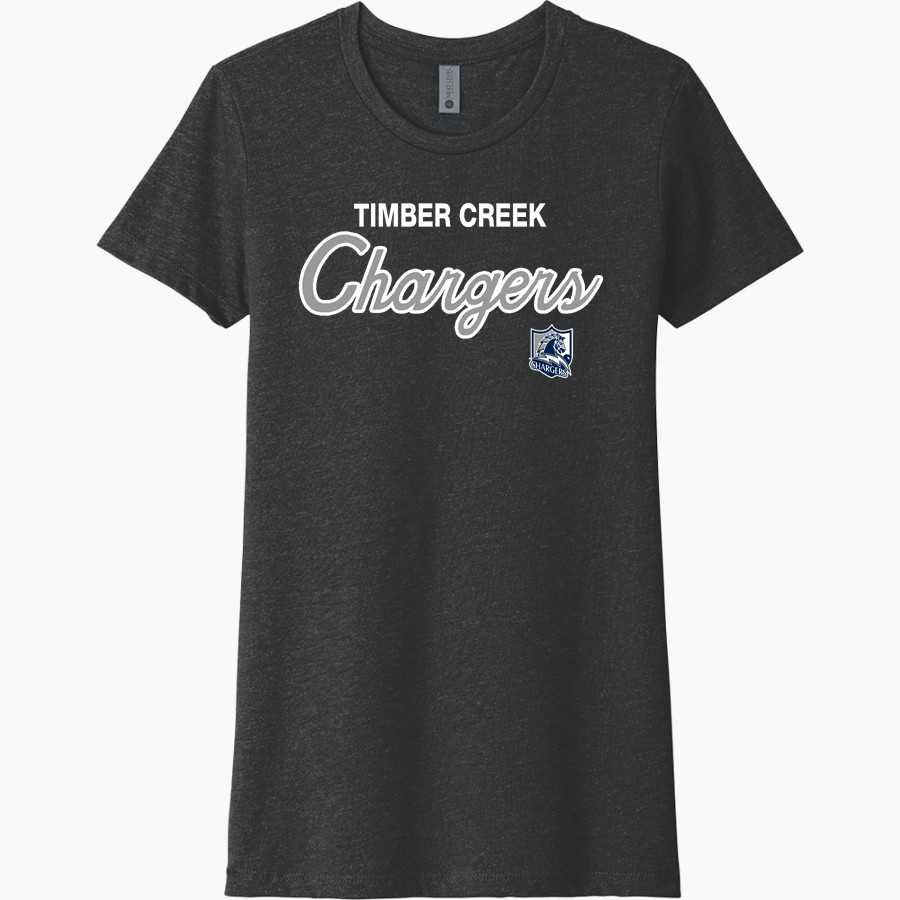 TIMBER CREEK HIGH SCHOOL CHARGERS Next Level Women's CVC Tee