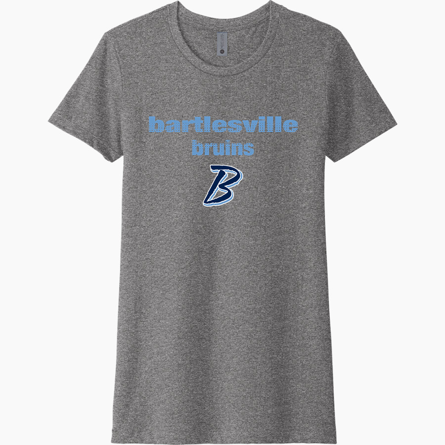 BARTLESVILLE HIGH SCHOOL BRUINS <span class="pdp-name-mascot">BARTLESVILLE BRUINS</span> Next Level Women's CVC Tee