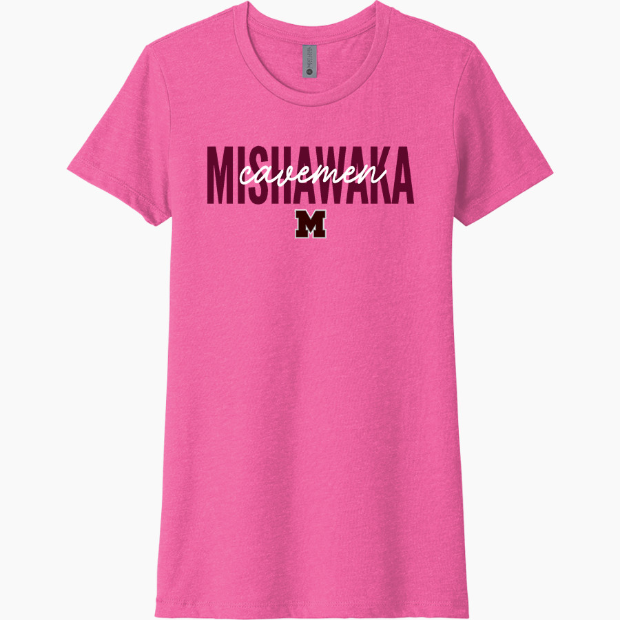 Mishawaka Cavemen <span class="pdp-name-mascot">Mishawaka Cavemen</span> Next Level Women's CVC Tee