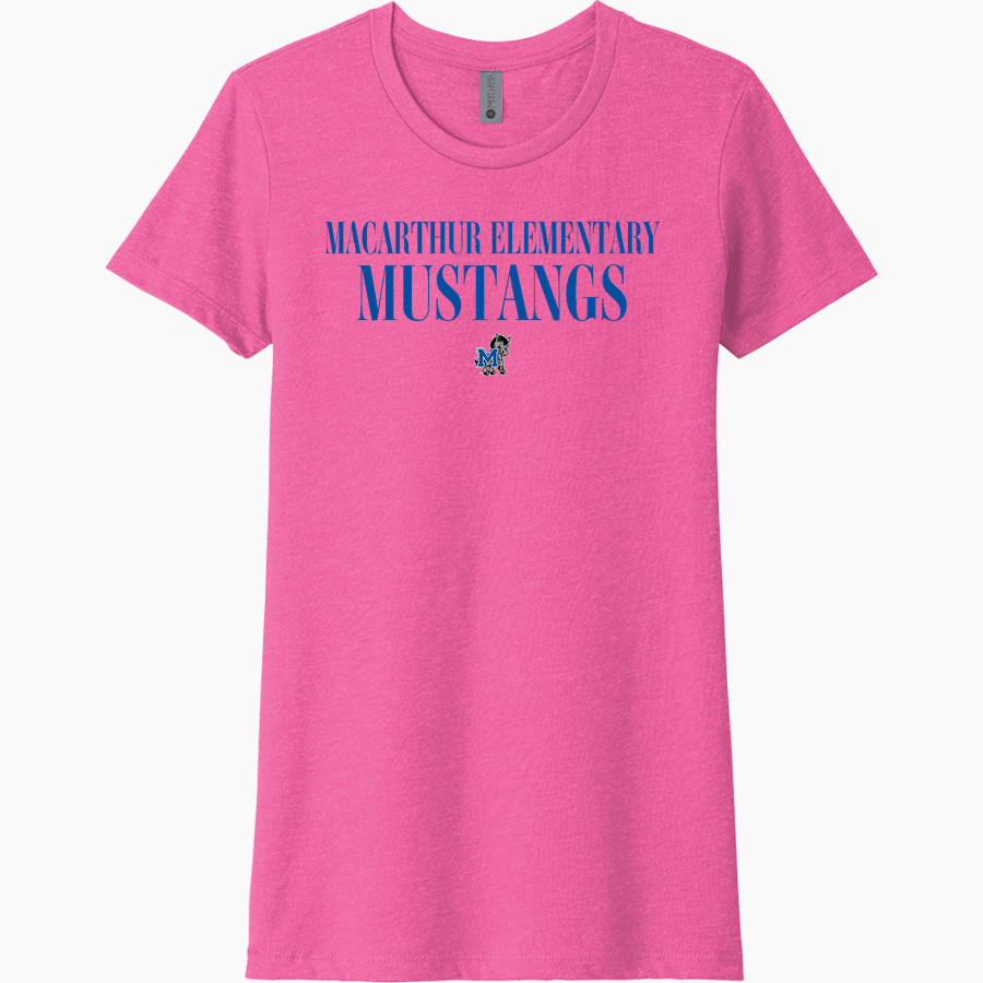 MacArthur Elementary Mustangs Next Level Women's CVC Tee