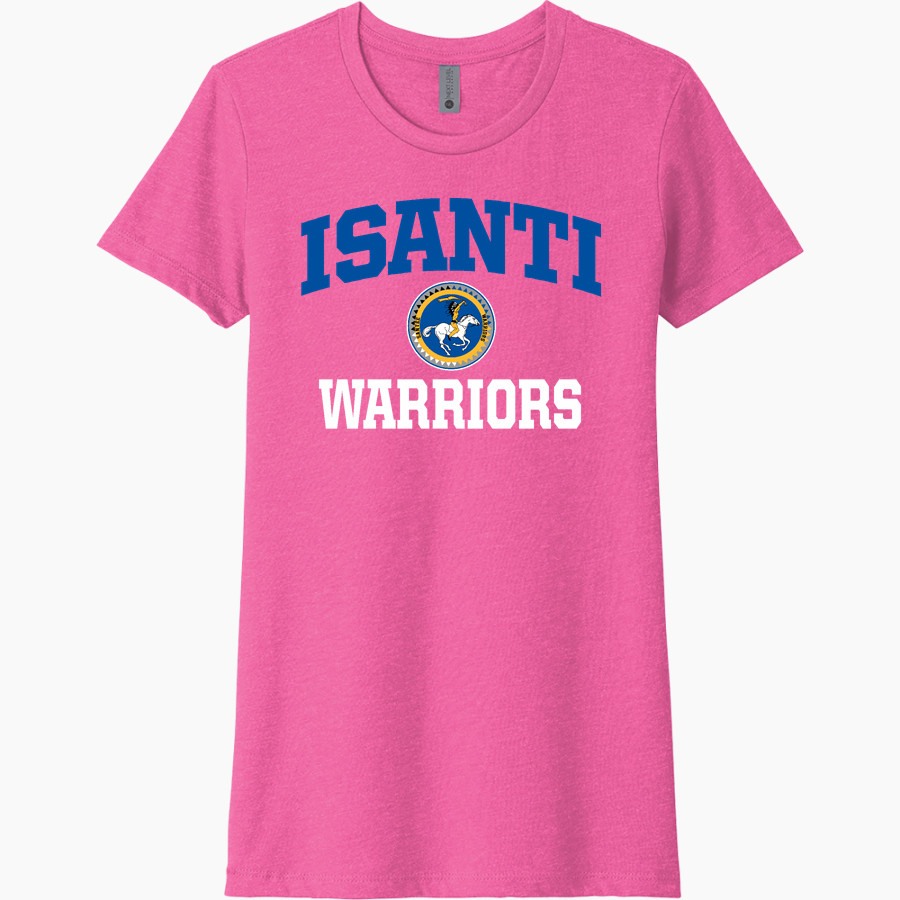ISANTI HIGH SCHOOL WARRIORS <span class="pdp-name-mascot">SANTEE WARRIORS</span> Next Level Women's CVC Tee