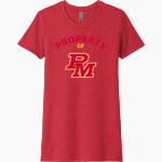 PURCELL MARIAN CAVALIERS official sideline store Next Level Women's CVC Tee Front Thumbnail