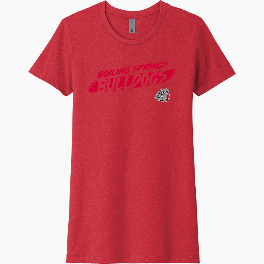 Boiling Springs Middle School bulldogs offical sideline store <span class="pdp-name-mascot">Boiling Springs Bulldogs</span> Next Level Women's CVC Tee