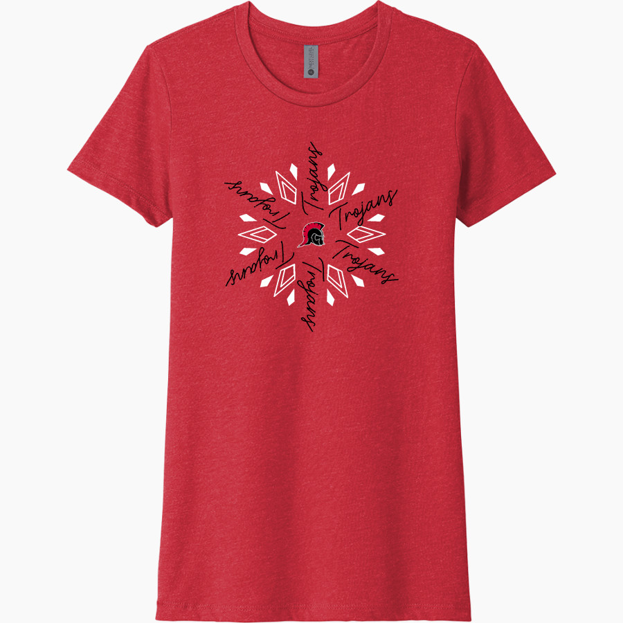 TRINITY HIGH SCHOOL TROJANS Next Level Women's CVC Tee