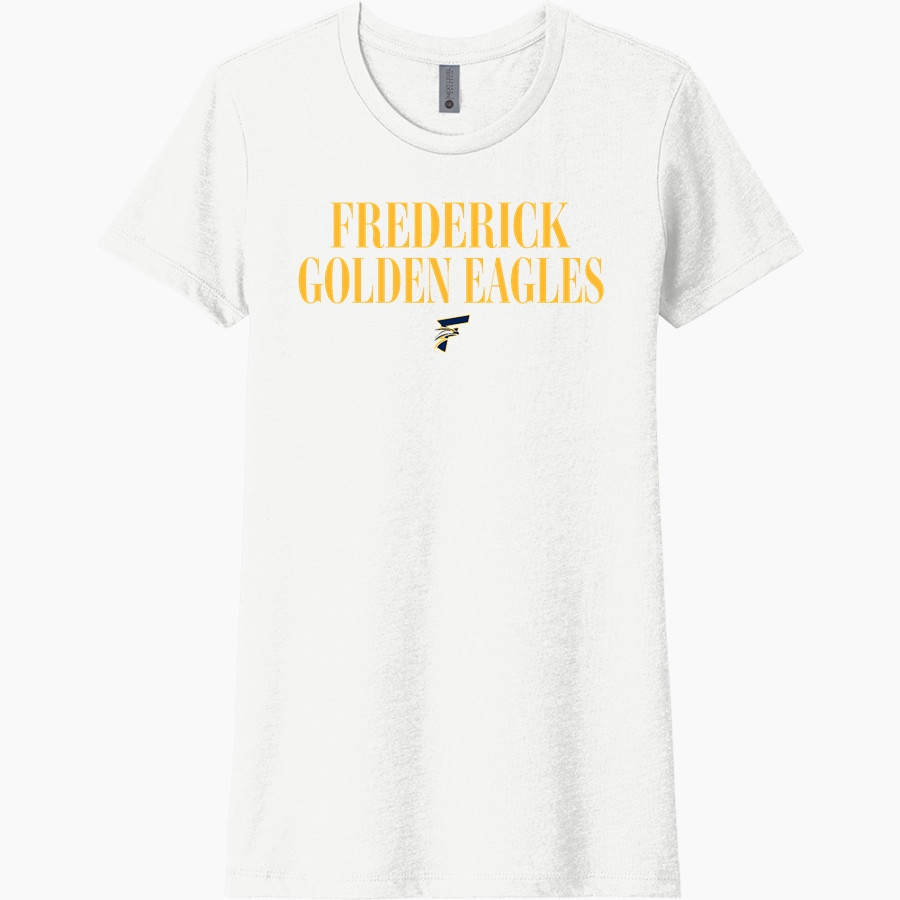 FREDERICK HIGH SCHOOL GOLDEN EAGLES <span class="pdp-name-mascot">FREDERICK GOLDEN EAGLES</span> Next Level Women's CVC Tee