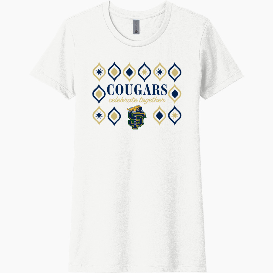 SUMNER-FREDERICKSBURG HIGH SCH COUGARS Next Level Women's CVC Tee