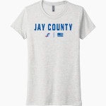 JAY COUNTY HIGH SCHOOL PATRIOTS Next Level Women's Tri-Blend Tee Front Thumbnail