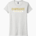 CHAPELGATE CHRISTIAN ACADEMY YELLOW JACKETS official sideline store Next Level Women's Tri-Blend Tee Front Thumbnail