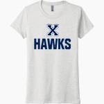 XAVIER HIGH SCHOOL HAWKS Next Level Women's Tri-Blend Tee Front Thumbnail