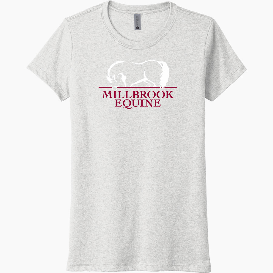 Millbrook Equine Veterinary Clinic Millbrook Equine Vet <span class="pdp-name-mascot">Millbrook Equine Veterinary Clinic</span> Next Level Women's Tri-Blend Tee