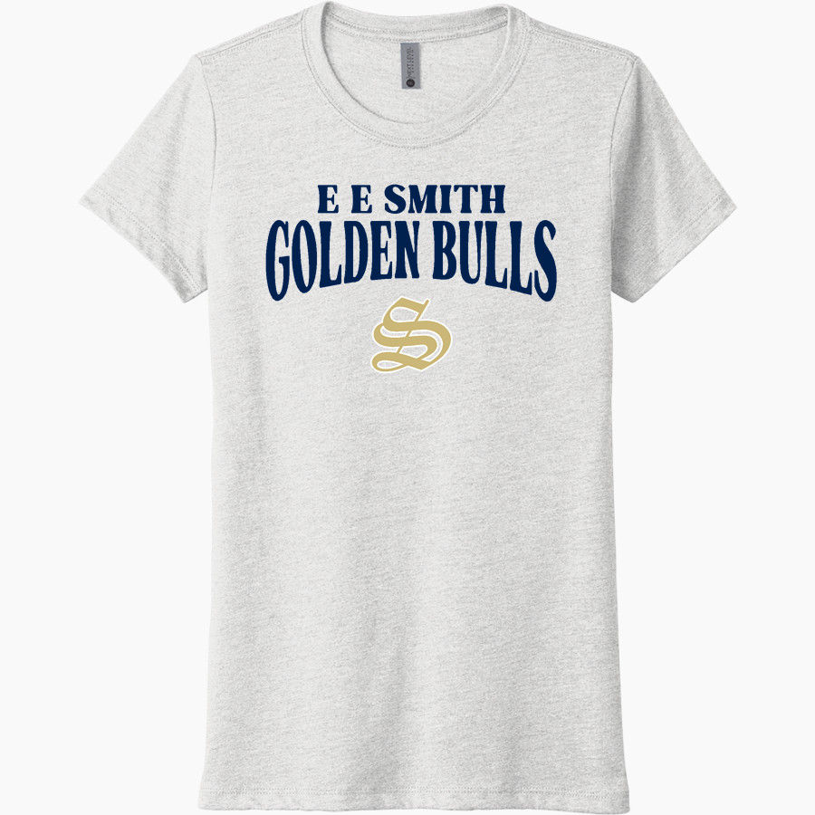 E E SMITH HIGH SCHOOL GOLDEN BULLS <span class="pdp-name-mascot">E E SMITH GOLDEN BULLS</span> Next Level Women's Tri-Blend Tee