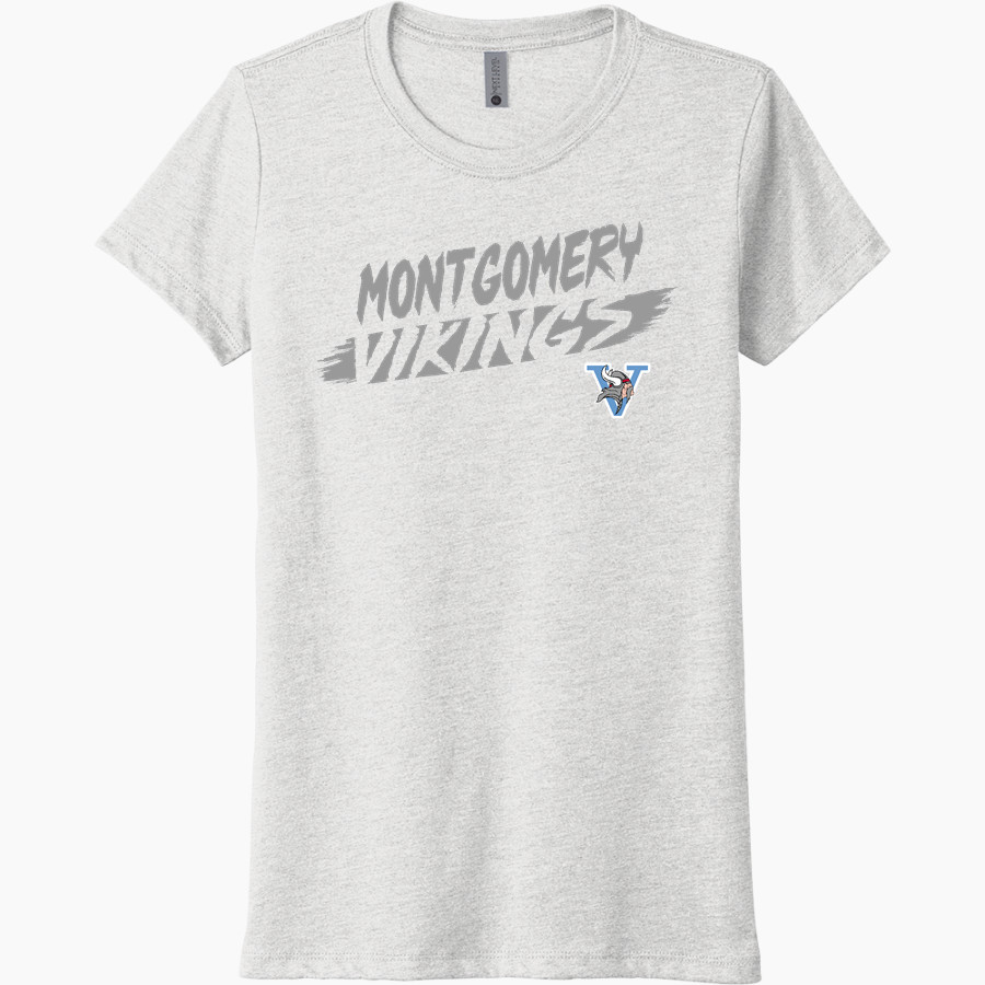Montgomery Vikings <span class="pdp-name-mascot">Montgomery High School Vikings</span> Next Level Women's Tri-Blend Tee