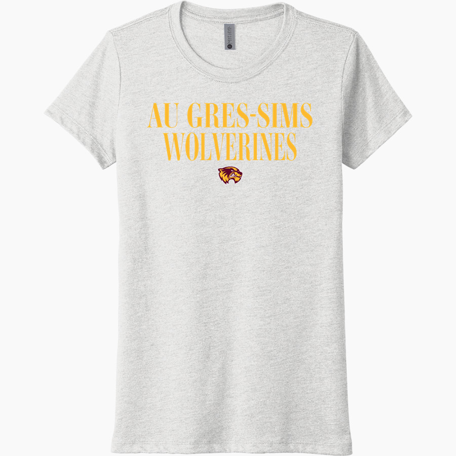 Au Gres-Sims HIGH SCHOOL WOLVERINES <span class="pdp-name-mascot">AU GRES - SIMS WOLVERINES</span> Next Level Women's Tri-Blend Tee