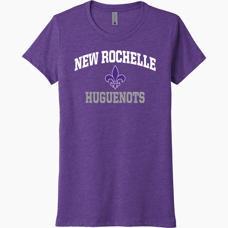 NEW ROCHELLE HIGH SCHOOL HUGUENOTS <span class="pdp-name-mascot">NEW ROCHELLE HUGUENOTS</span> Next Level Women's Tri-Blend Tee