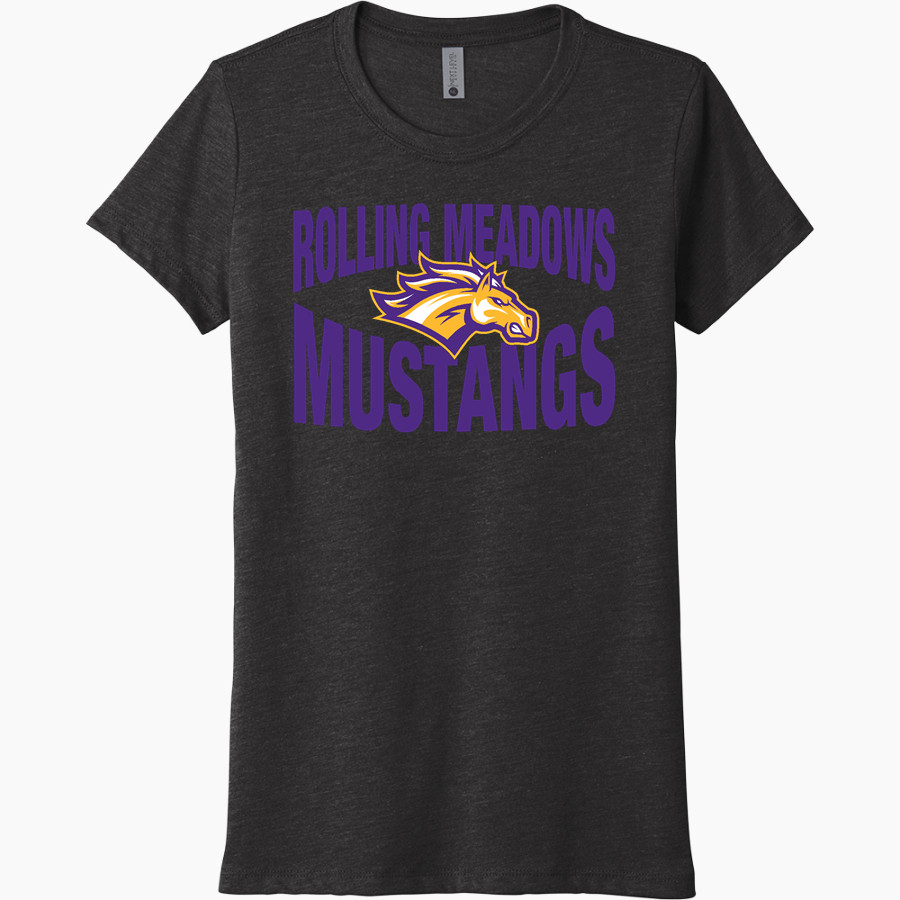 Rolling Meadows Mustangs Next Level Women's Tri-Blend Tee