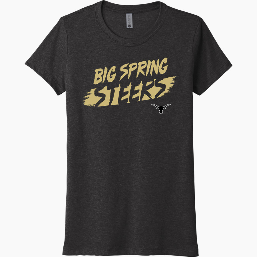 BIG SPRING HIGH SCHOOL STEERS <span class="pdp-name-mascot">BIG SPRING STEERS</span> Next Level Women's Tri-Blend Tee