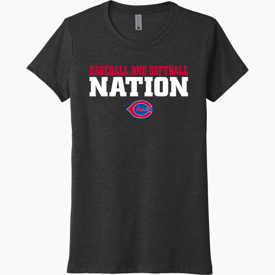 Collier Baseball And Softball Baseball And Softball <span class="pdp-name-mascot">Collier Baseball And Softball Baseball And Softball</span> Next Level Women's Tri-Blend Tee