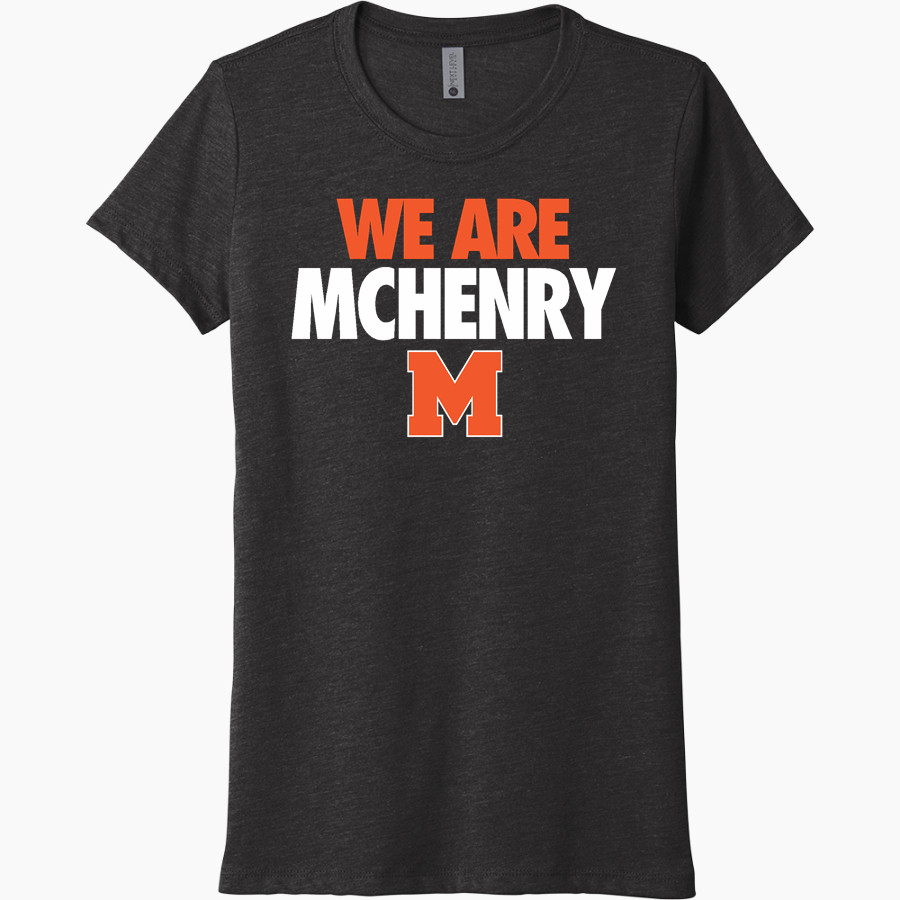 McHENRY COMM HIGH SCHOOL WARRIORS Next Level Women's Tri-Blend Tee