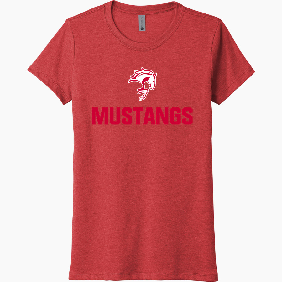 MOT Charter Mustangs Next Level Women's Tri-Blend Tee